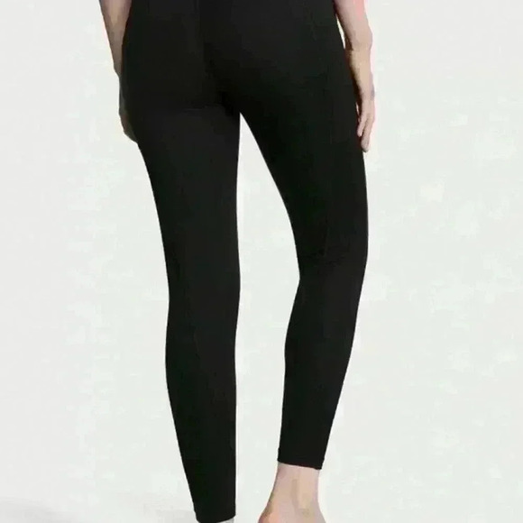 VICTORIA'S SECRET Essential Pocket Leggings High Rise Cotton Black Size S - Picture 5 of 9